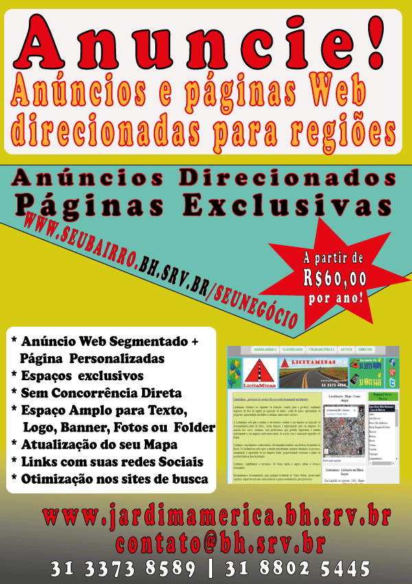 Publicidade http://www.jardimamerica.bh.srv.br